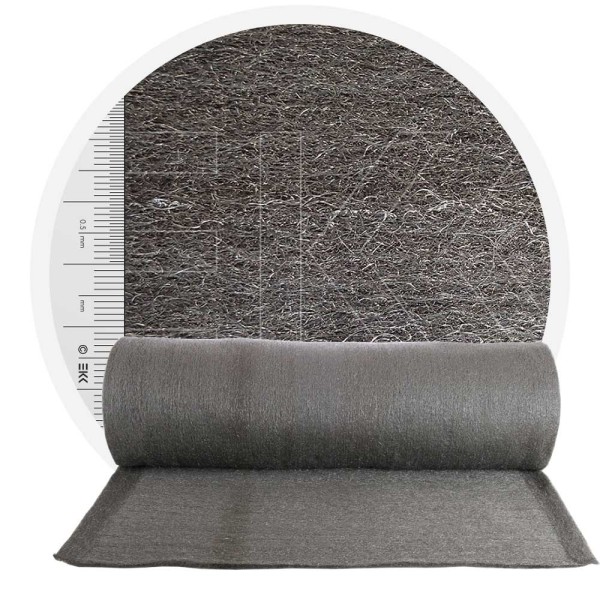 RVS Staalwol 434 1000 mm - 30 μm, ± 1200 gr/m2 - Rol 25 meter